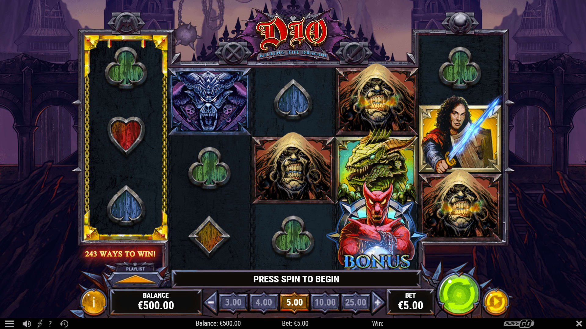 dio killing the dragon slot