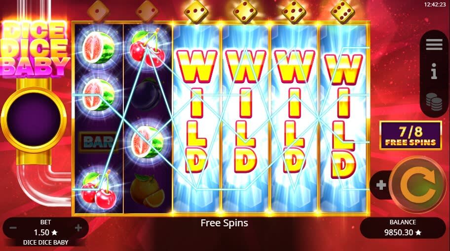 Dice Dice Baby Slot free spins feature