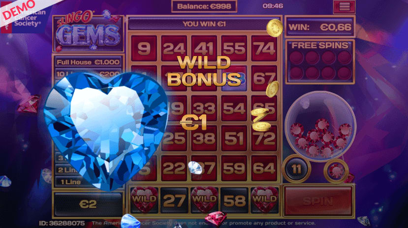 Slingo Gems Slot Feature