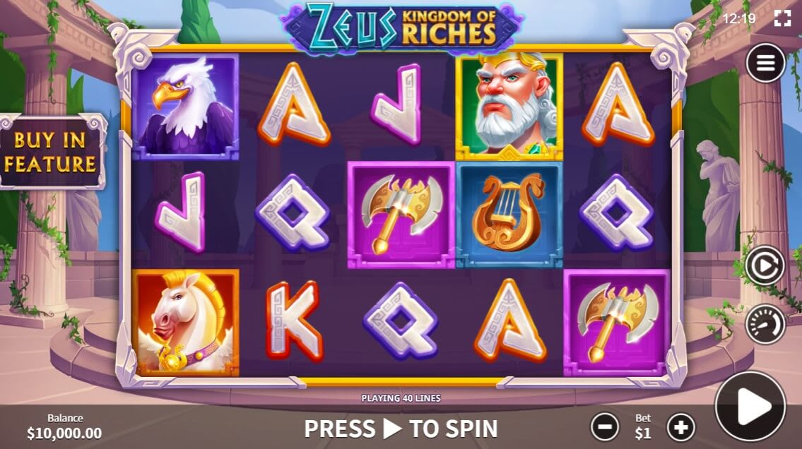 Zeus Kingdom of Riches slot