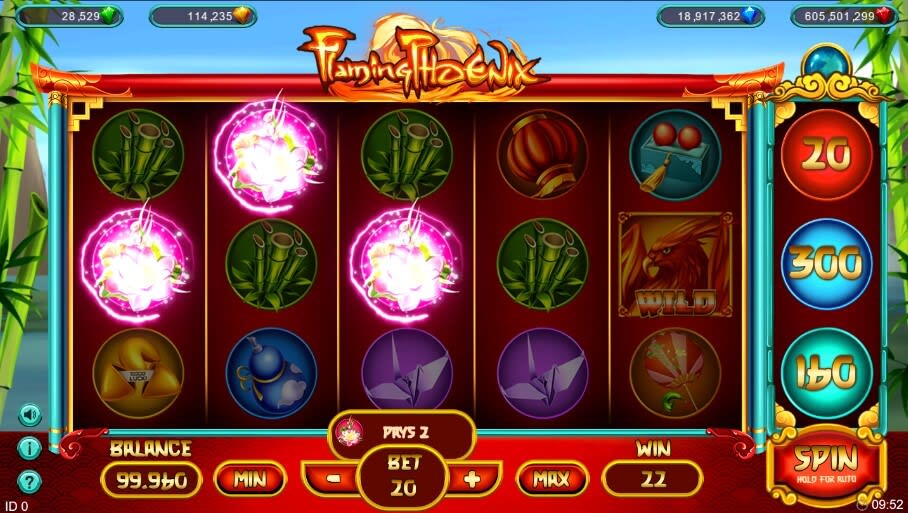 flaming phoenix slot popok gaming