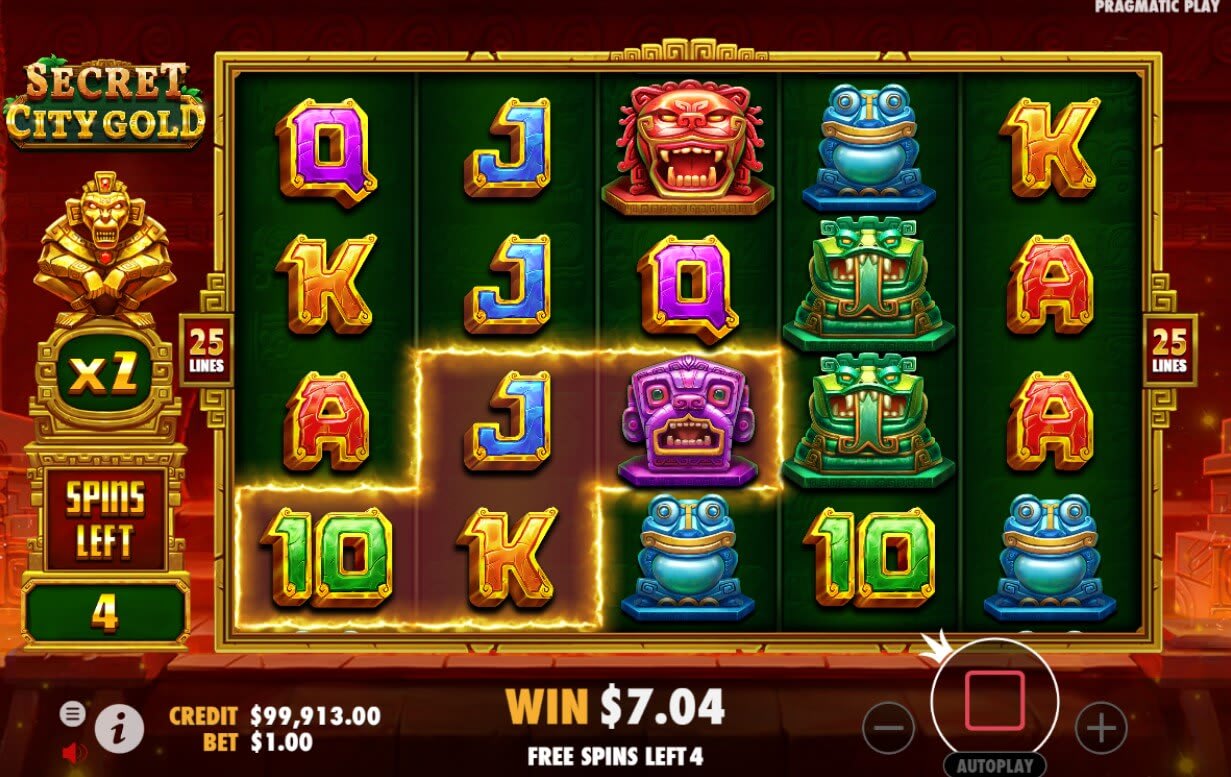 secret city gold slot shape wins