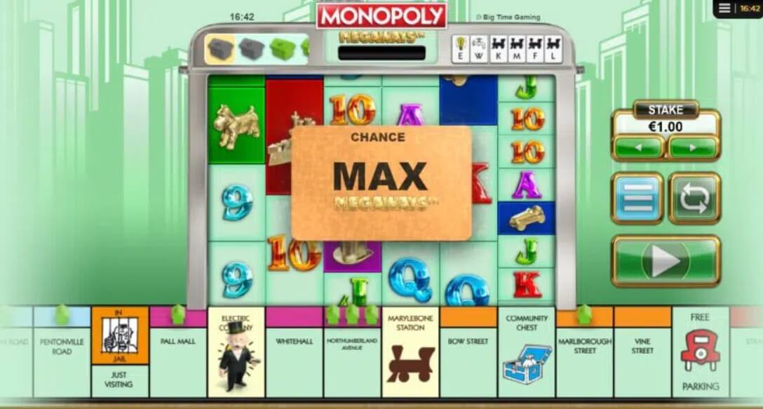 monopoly megaways slot max megaways