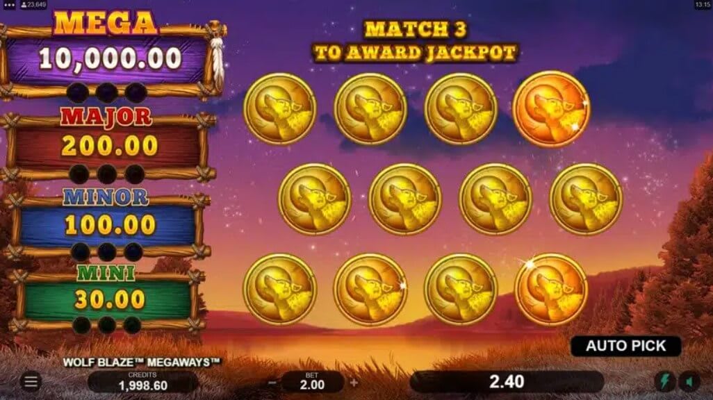 wolf blaze megaways slot jackpots