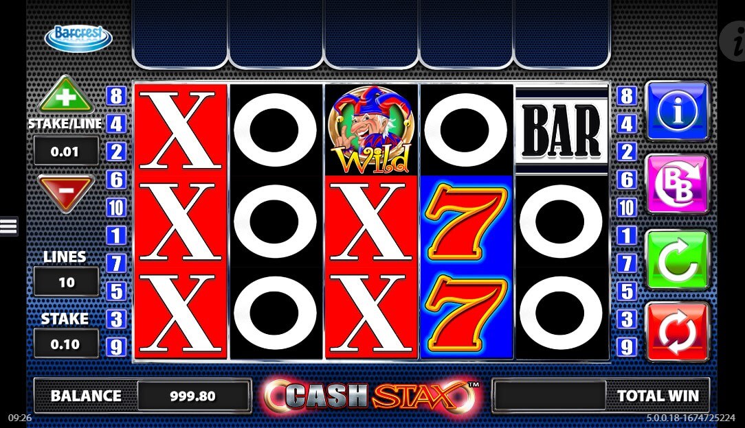 cash stax slot barcrest