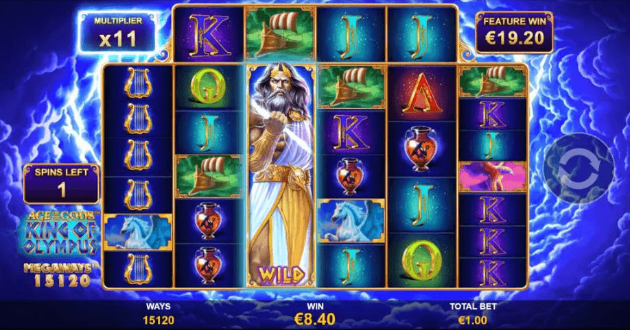 Age of the Gods King of Olympus Megaways Slot Free Spins