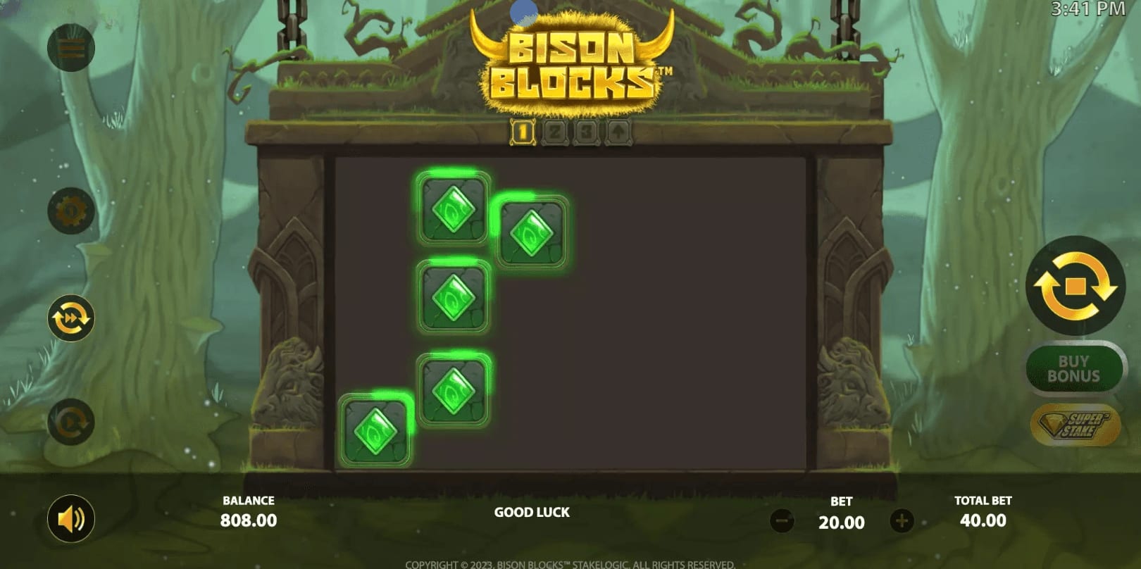 Bison Blocks Slot Feature