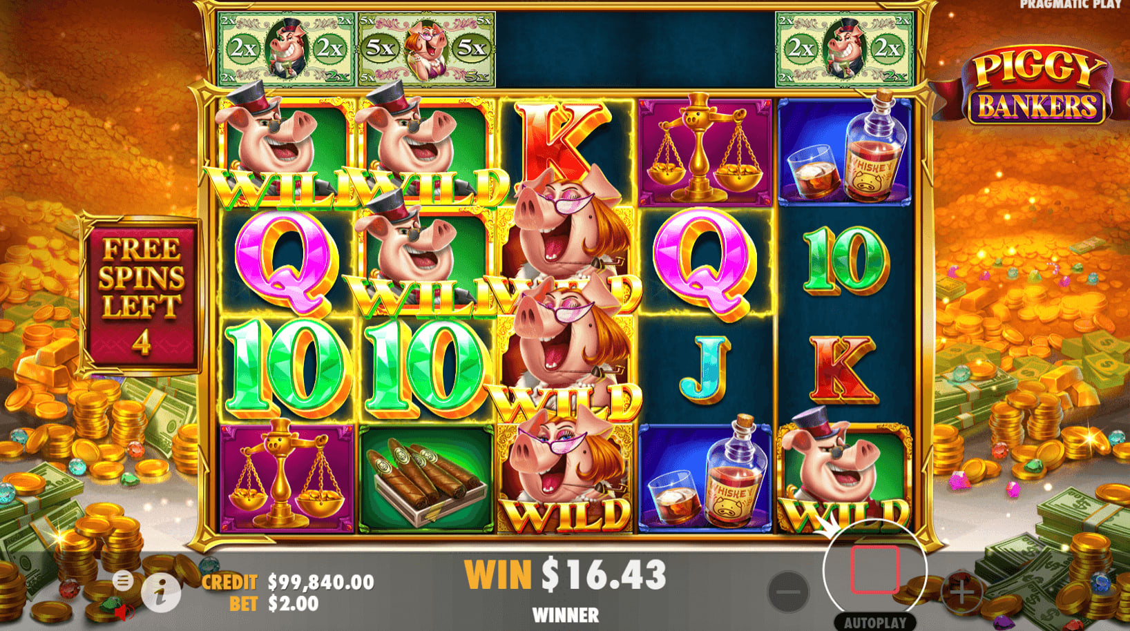 piggy bankers slot free spins