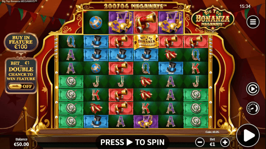 big top bonanza megaways slot