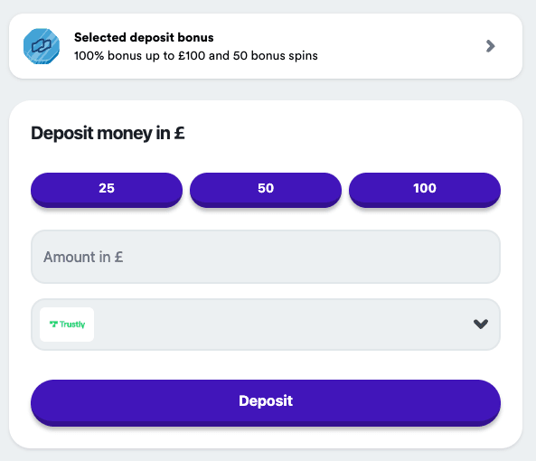 casumo trustly deposit