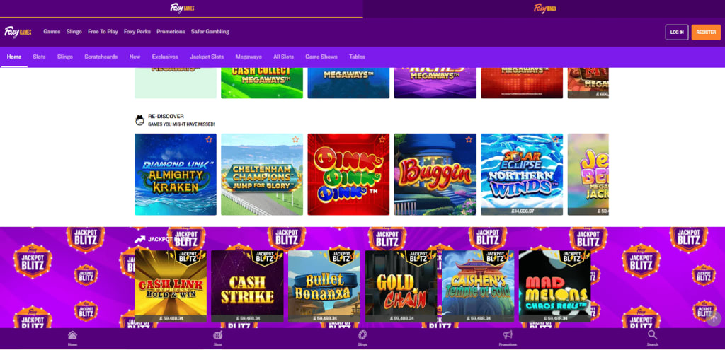 Foxy Games Navigation