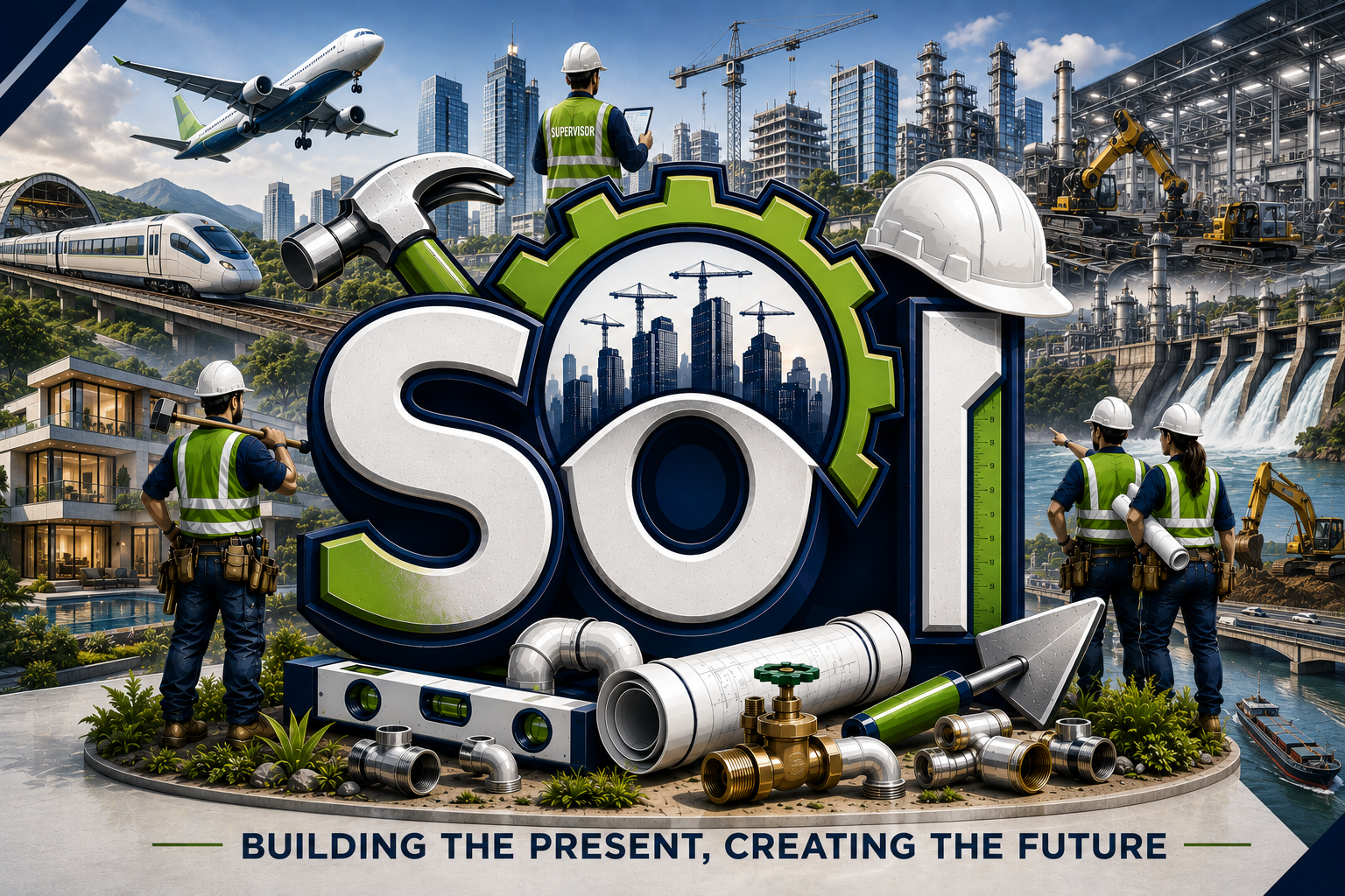 Construction site overview
