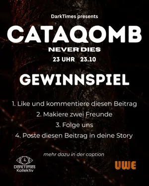 🎟️ GEWINNSPIEL 🎟️ Wir verlosen 2× 2 Tickets für die nächste CATAQOMB am 23.10🔥 So seid ihr dabei: 1.…