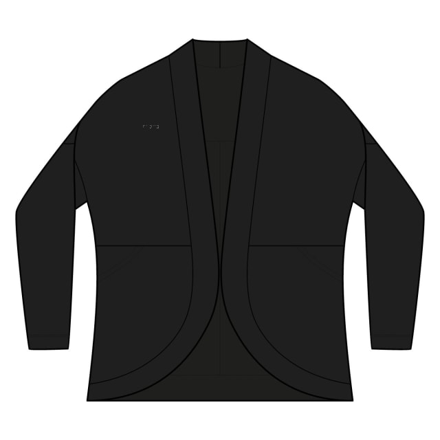 "Fancy" Braille Stretch Cardigan — Subtle Dot Detail, Women's Open-Front with Pockets | Elysium