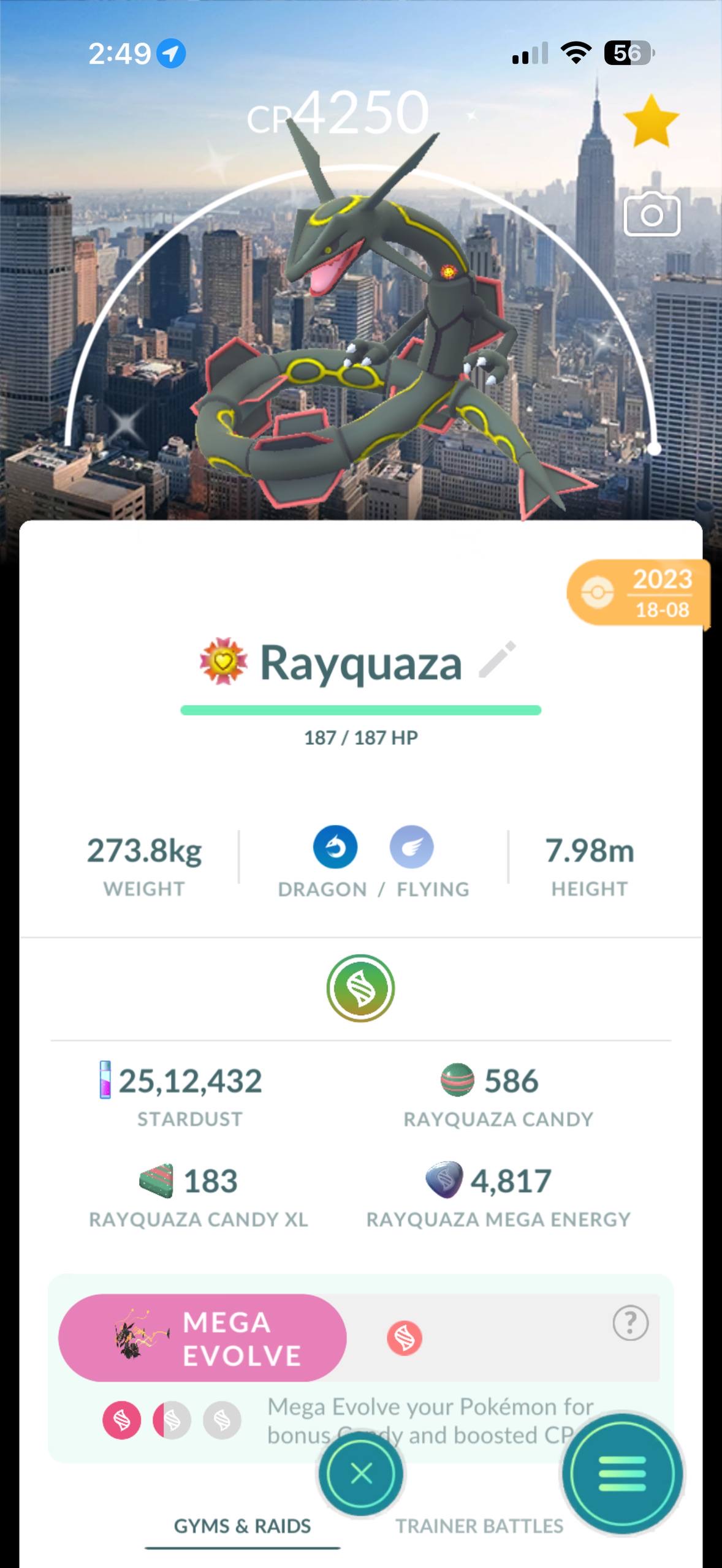 Super Rare Newyork Location Shiny Rayquaza