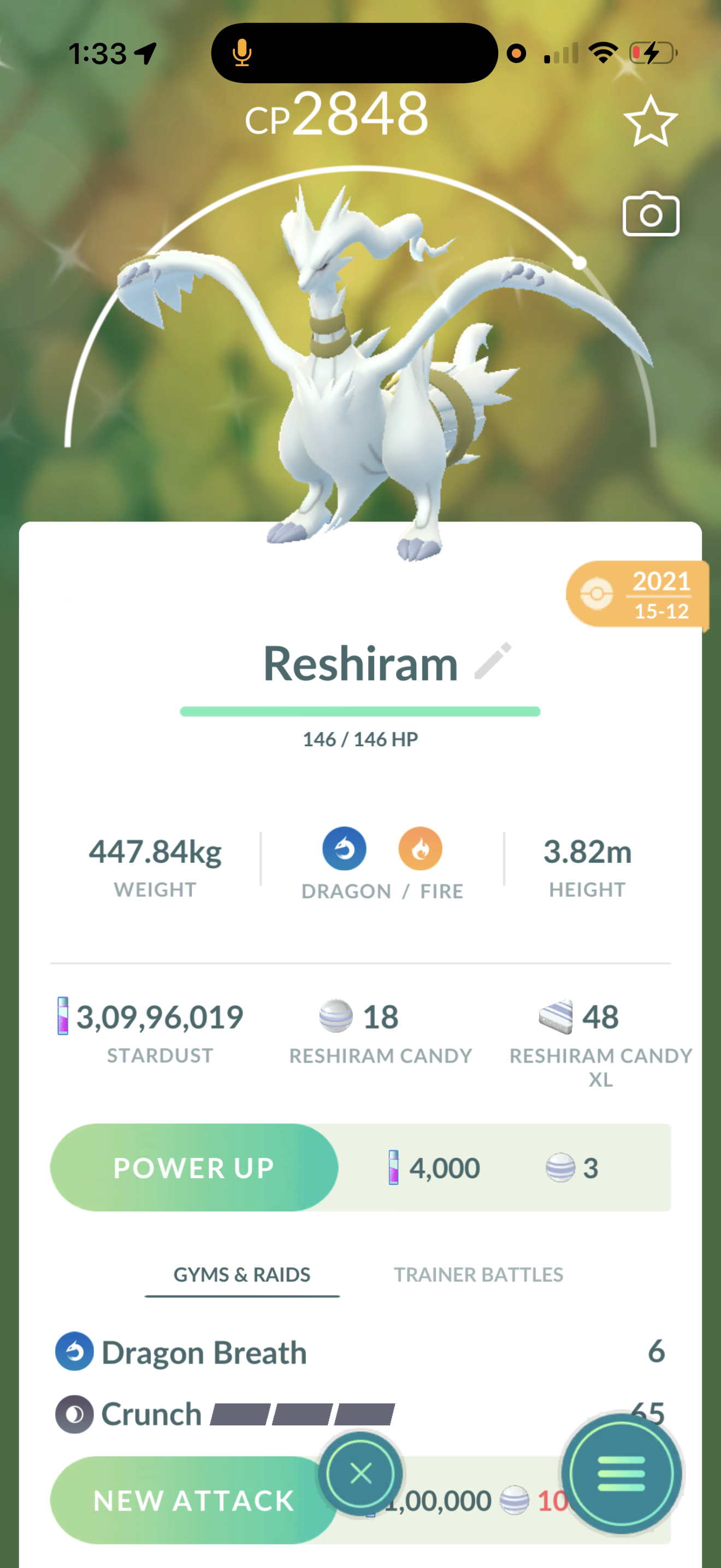 Shiny Reshiram