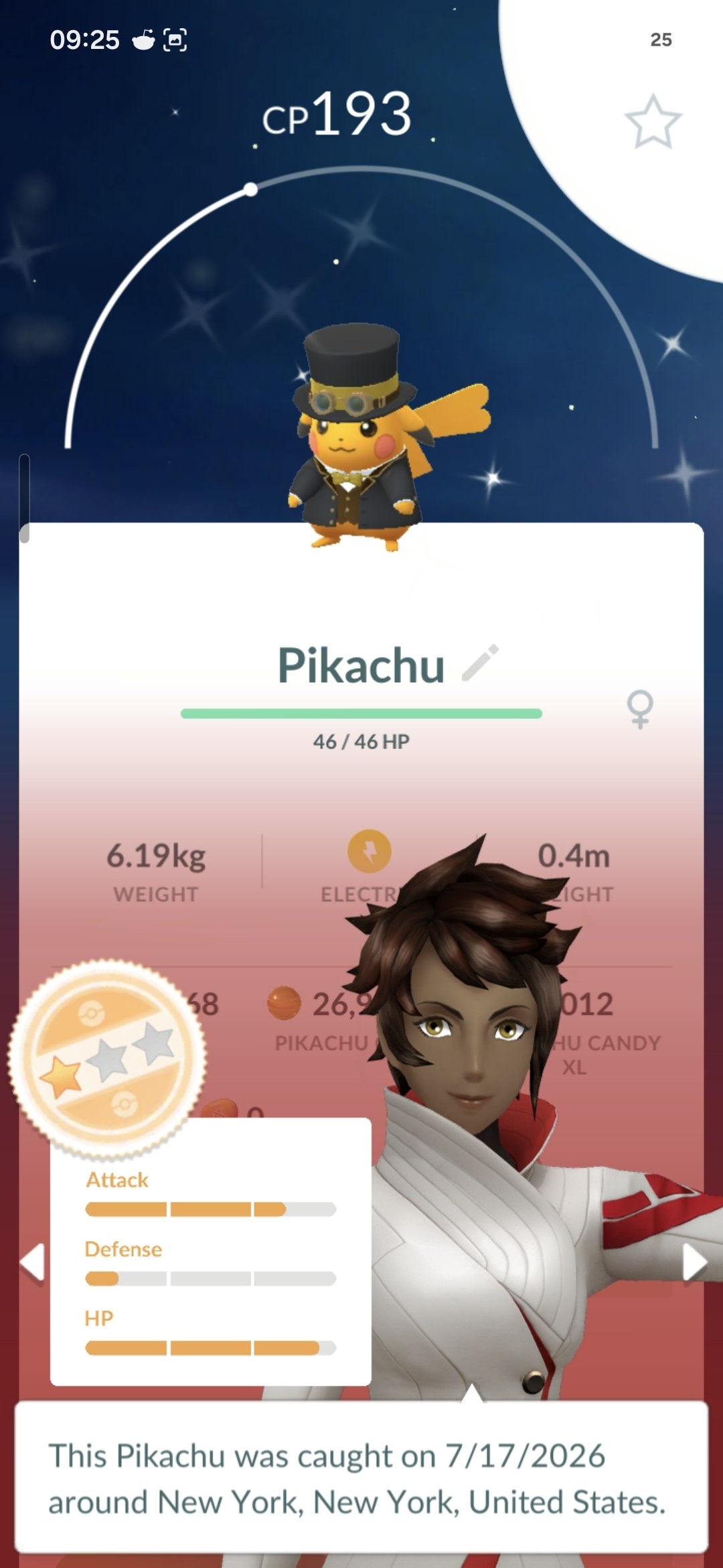 Shiny Costume PIKA Black TUX