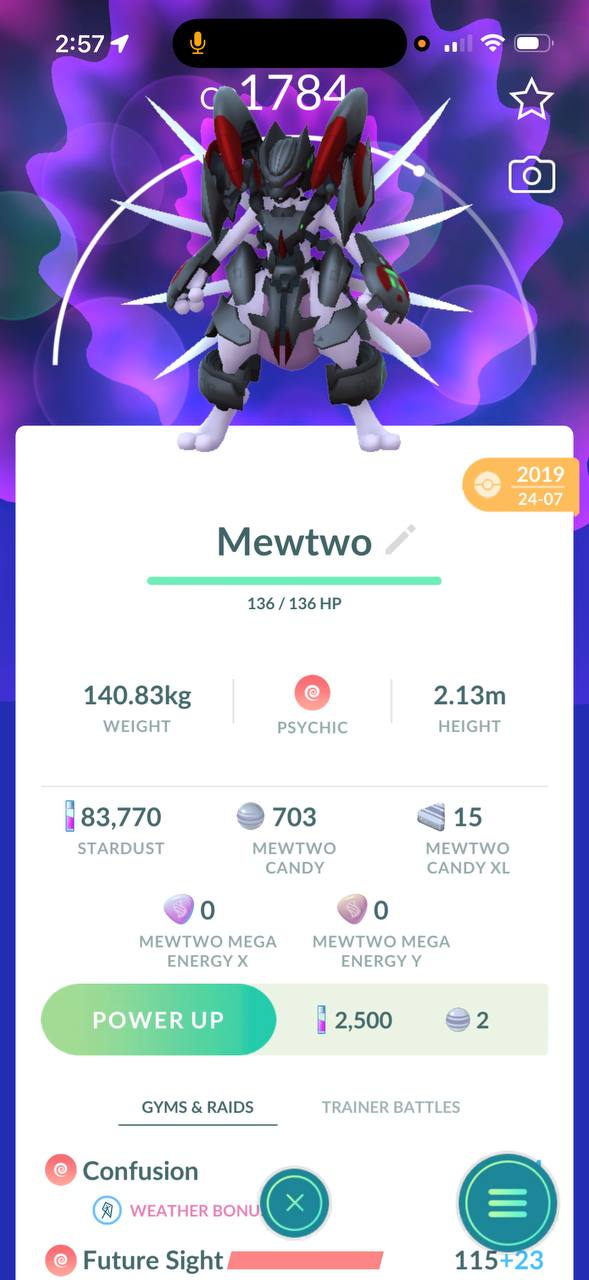 Garunteed Lucky Armoured Mewtwo