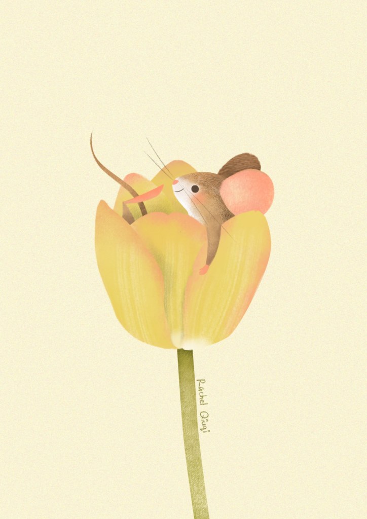 mouse tulip yellow