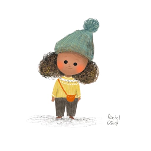 girl blue hat
