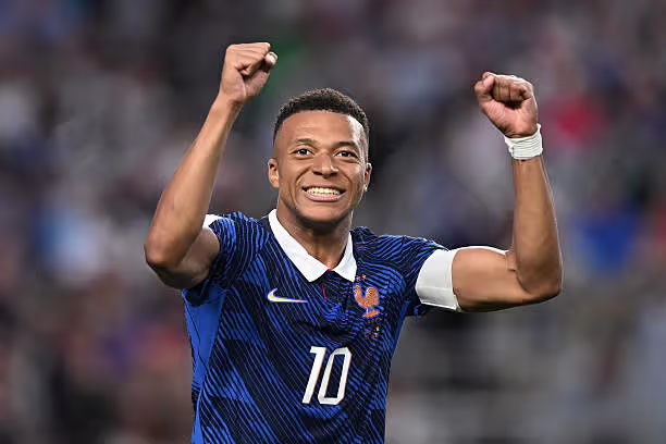 Kylian Mbappe #10 of France celebrates scoring his team's second goal during the FIFA World Cup 2026