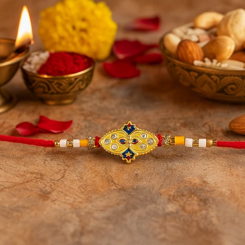 Floral Petal Rakhi – Elegant Handmade Raksha Bandhan Gift