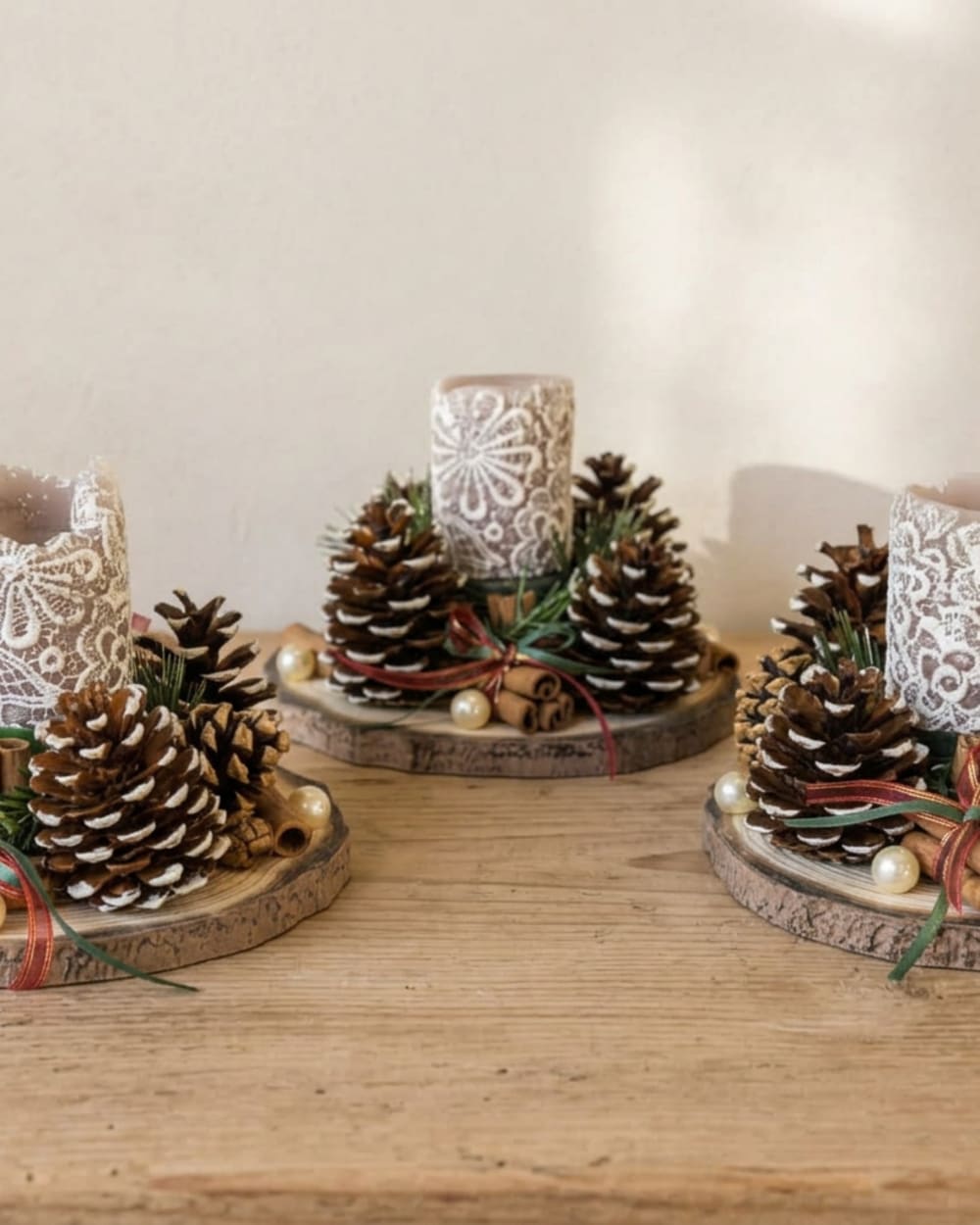 Pinecone Candle Holders