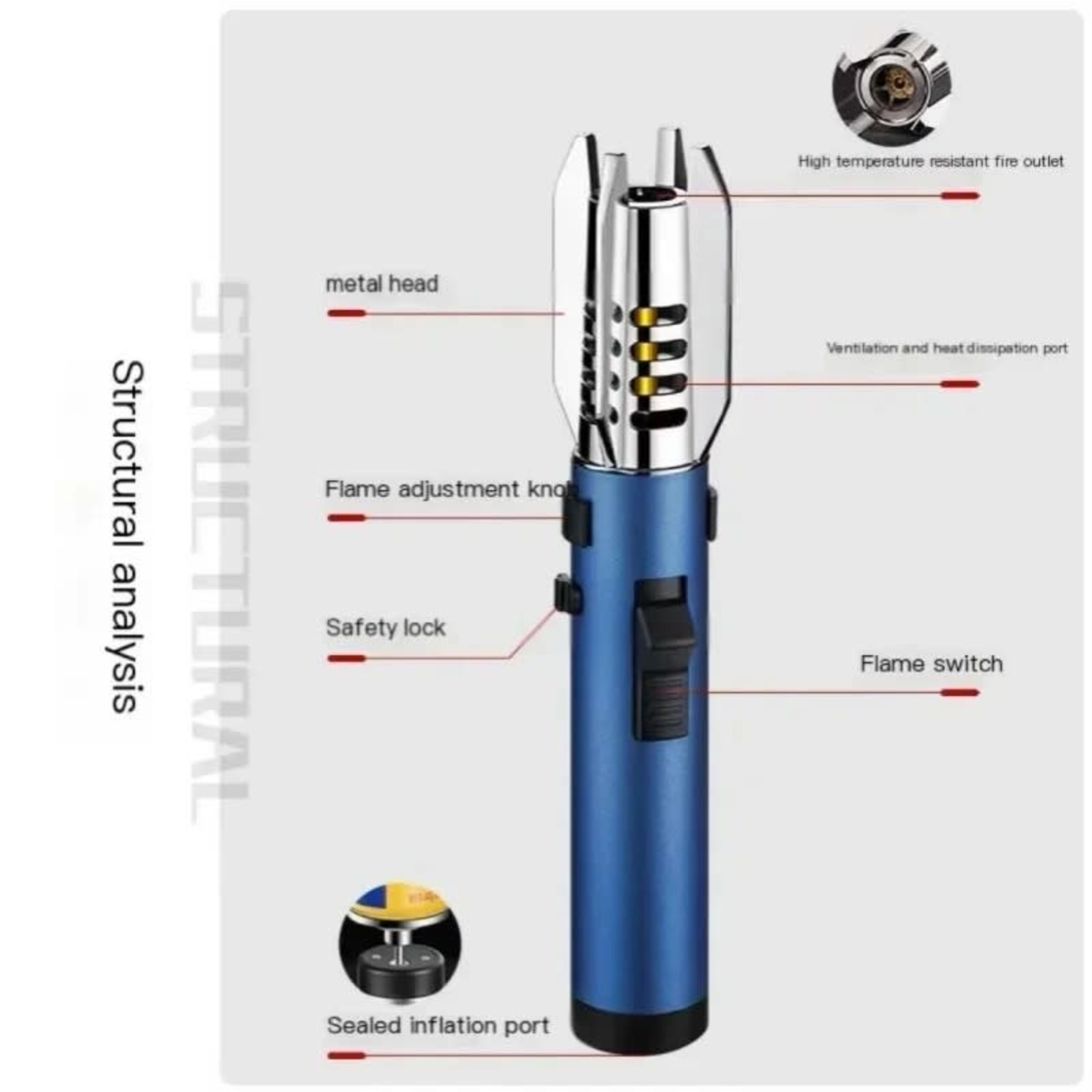 Windproof Butane Gas Welding Torch | ShwapnoMart - Image 2