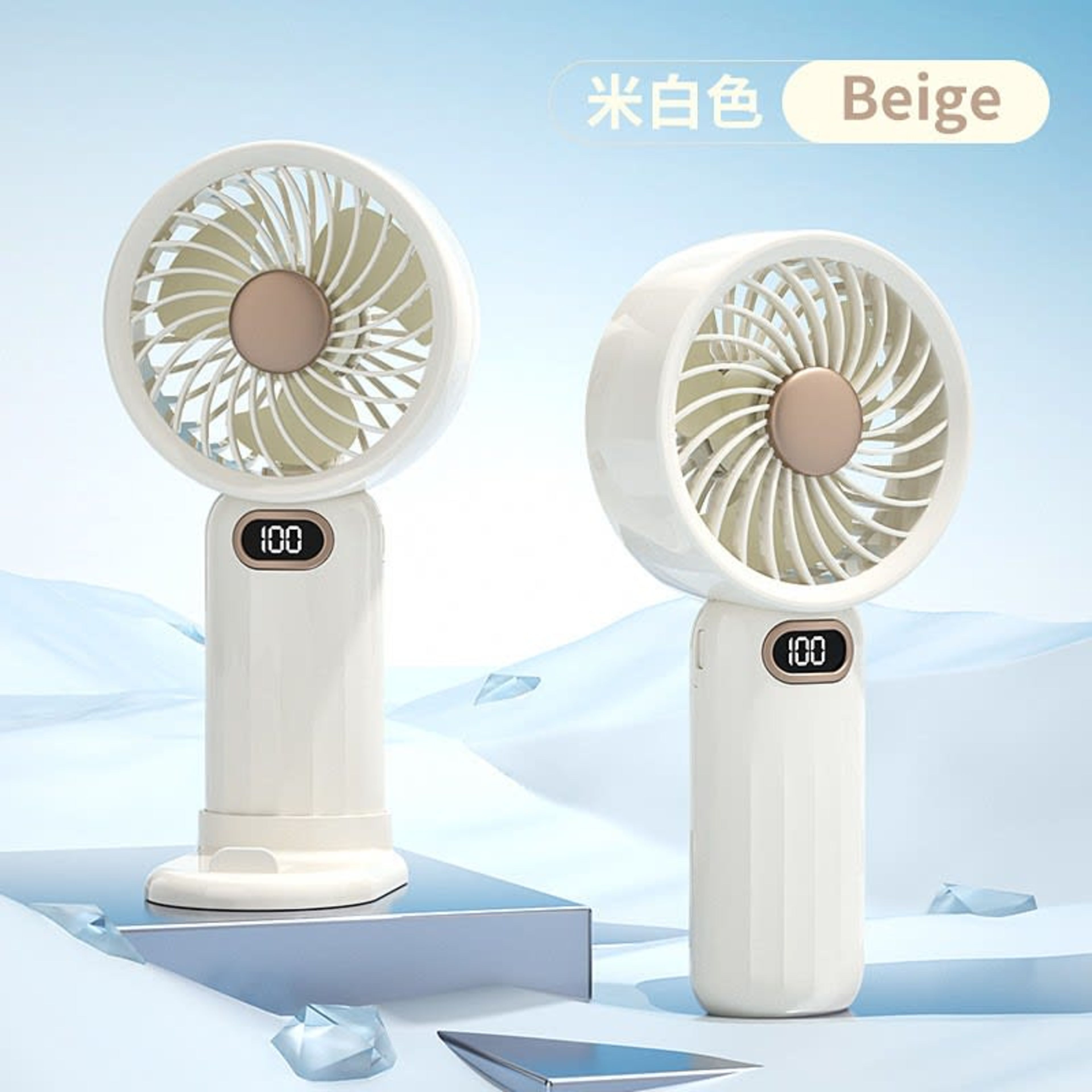 Mini Desk Fan Digital Display 100 Speed | shwapnomart - Image 2