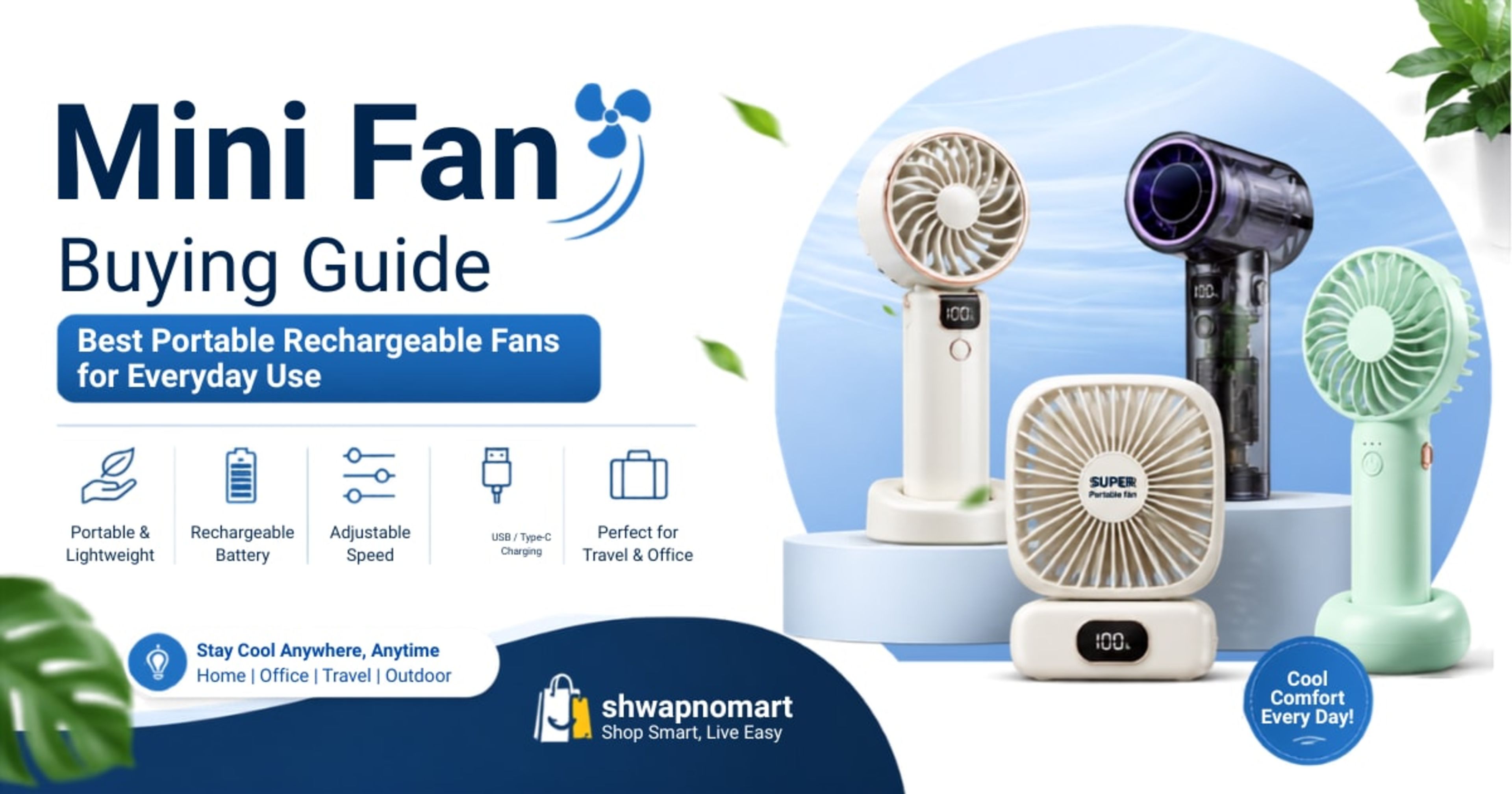 Best Portable Rechargeable Fans for Everyday Use