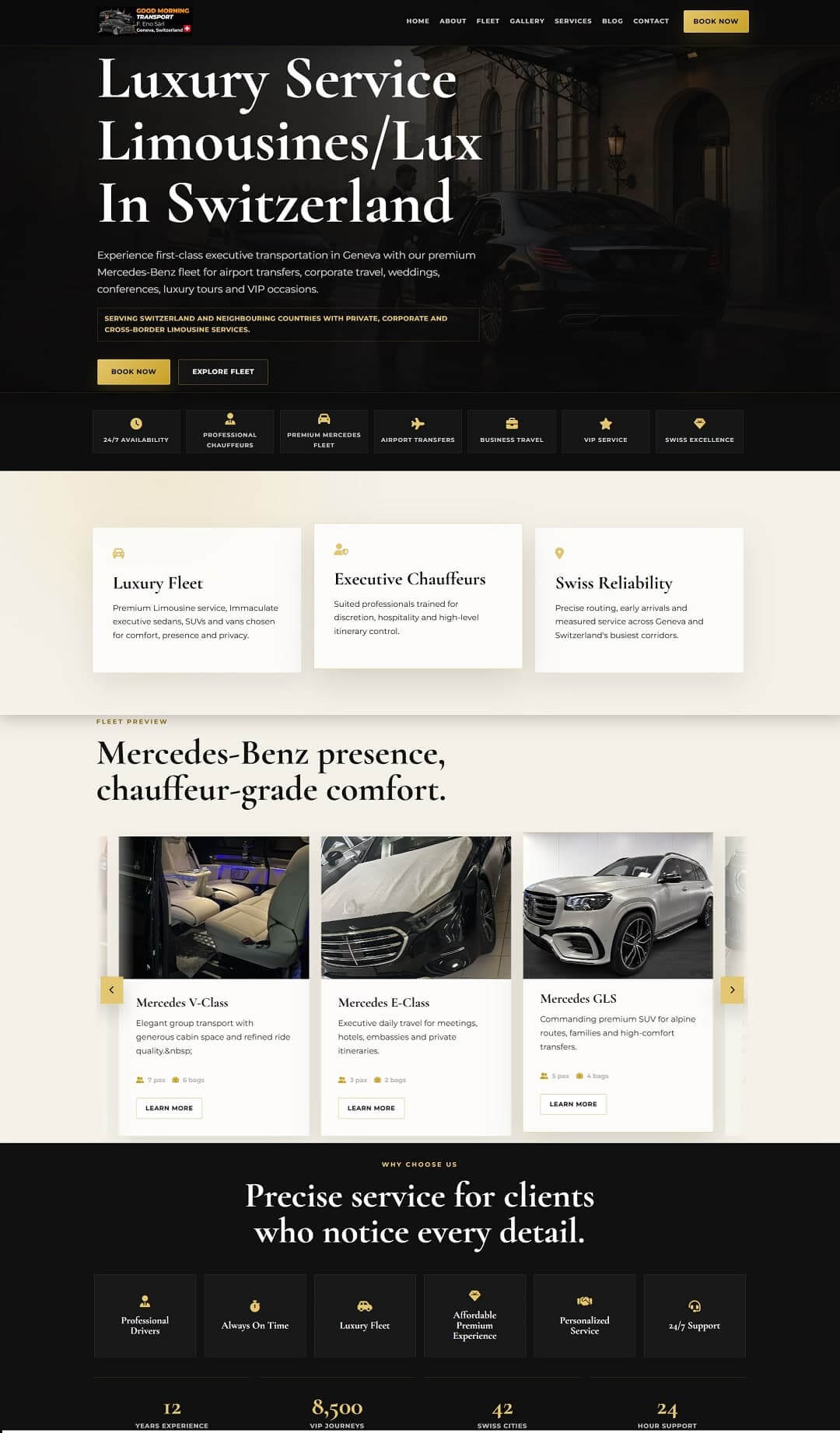 Good Morning Transport website screenshot