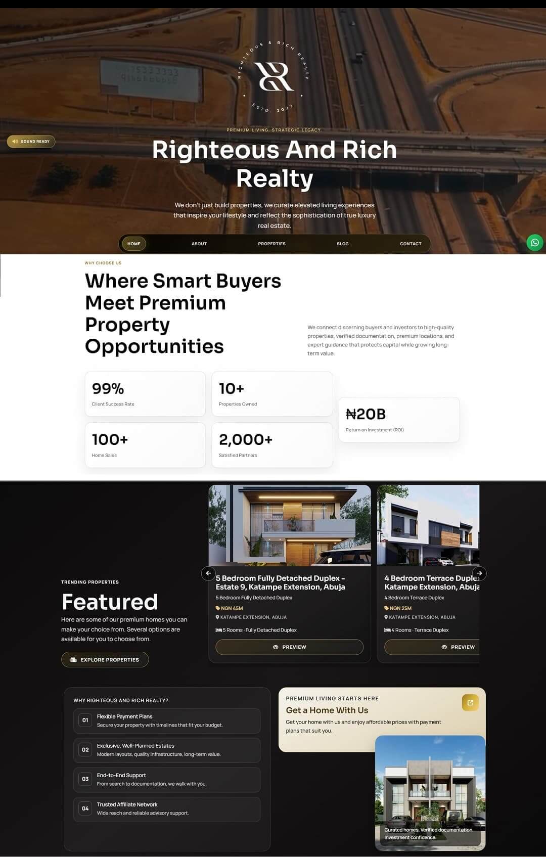 Righteous & Rich Realty website screenshot