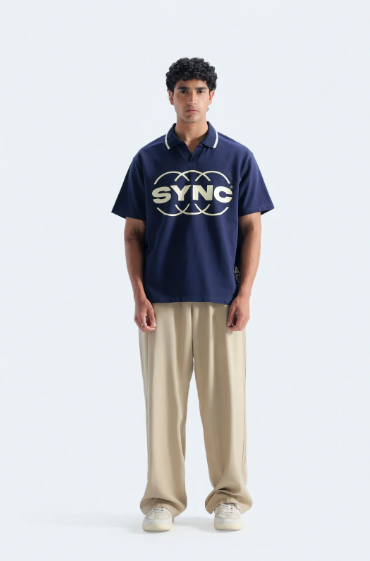 SLOGAN PRINT POLO SHIRT