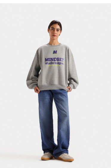 SLOGAN PRINT SWEATSHIRT