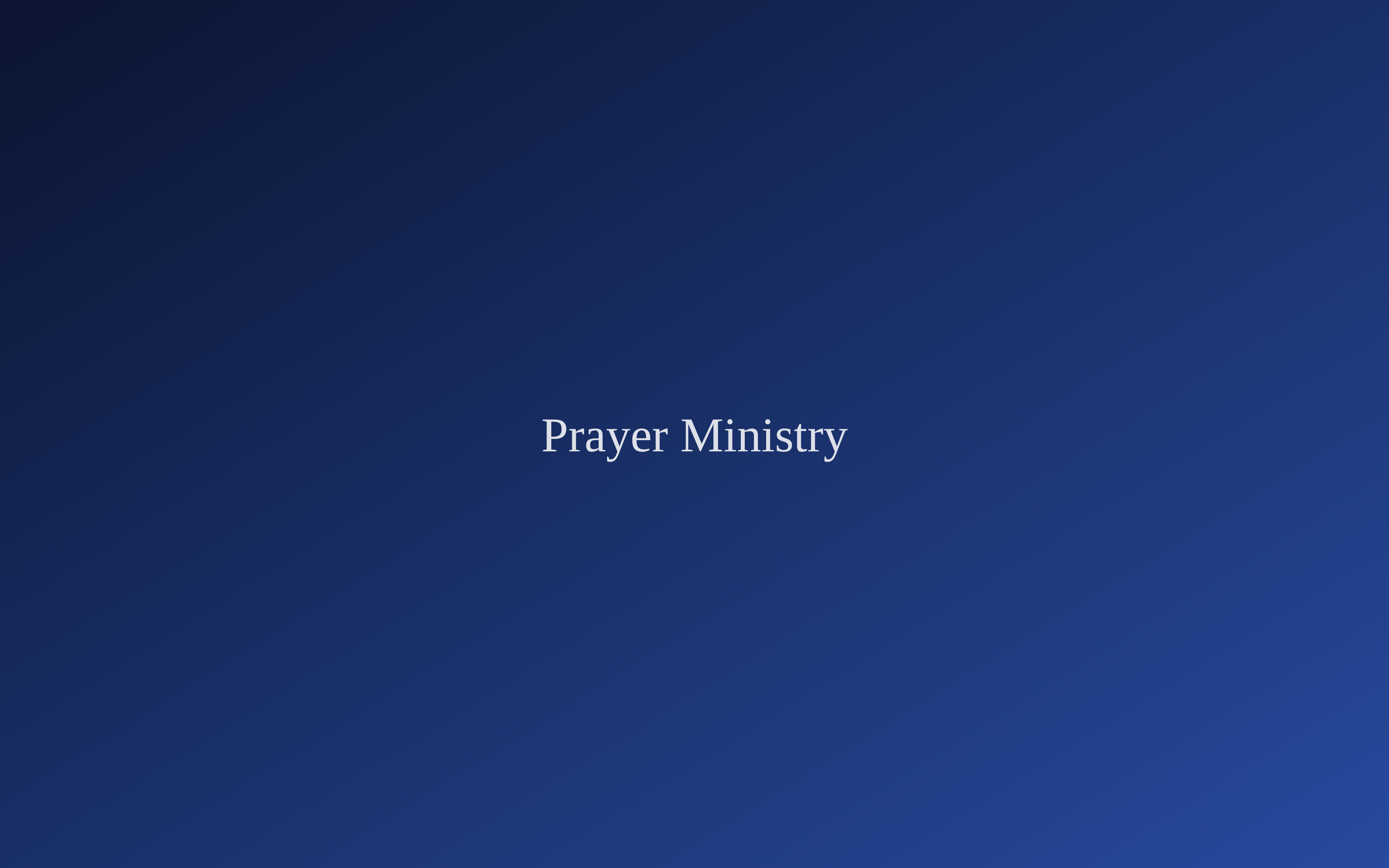 Prayer Ministry
