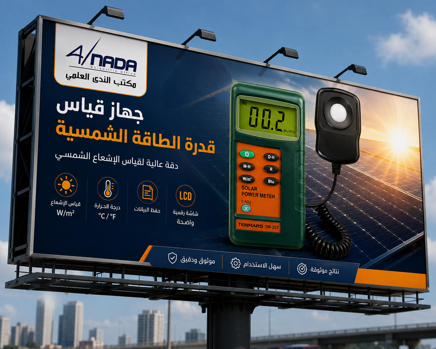 TENMARS TM-207 Solar Power Meter – Solar Radiation Measurement