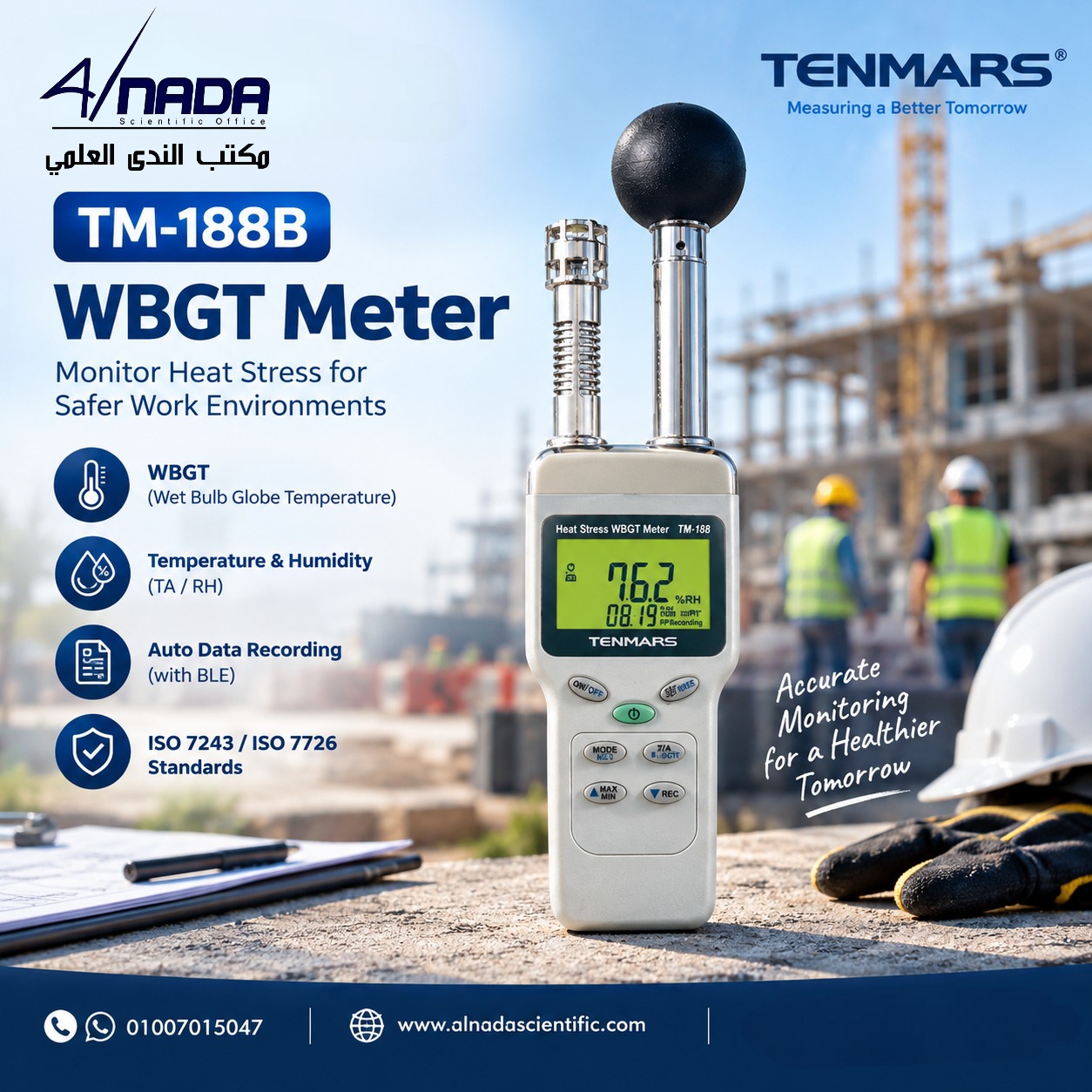 🌡️ TENMARS TM-188B | Heat Stress WBGT Meter | Heat Stress Monitoring