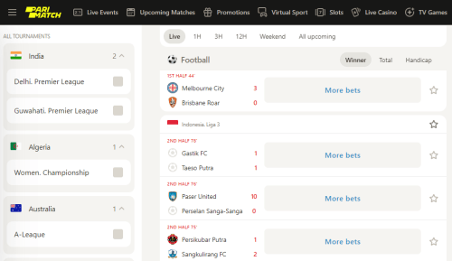 Parimatch Football Betting India