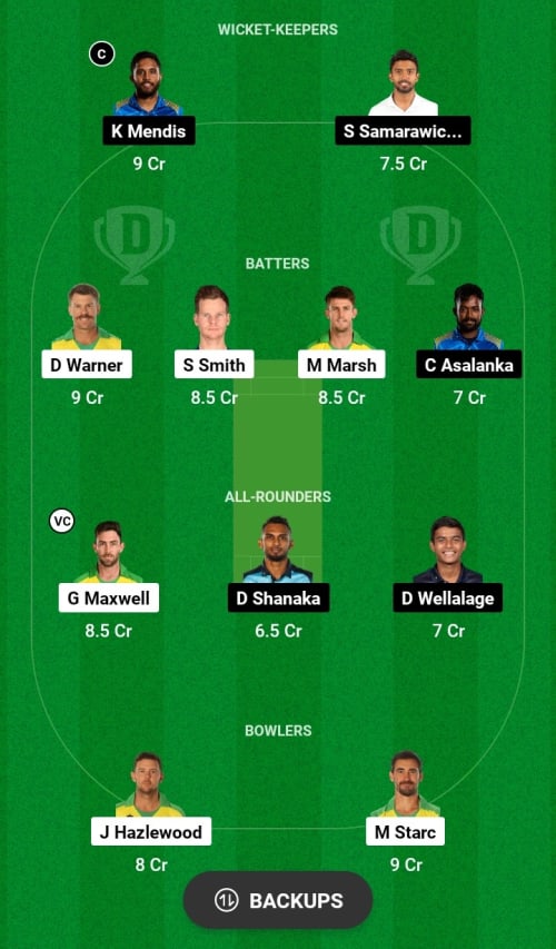 AUS vs SL Dream11 Prediction - OCB Team Prediction