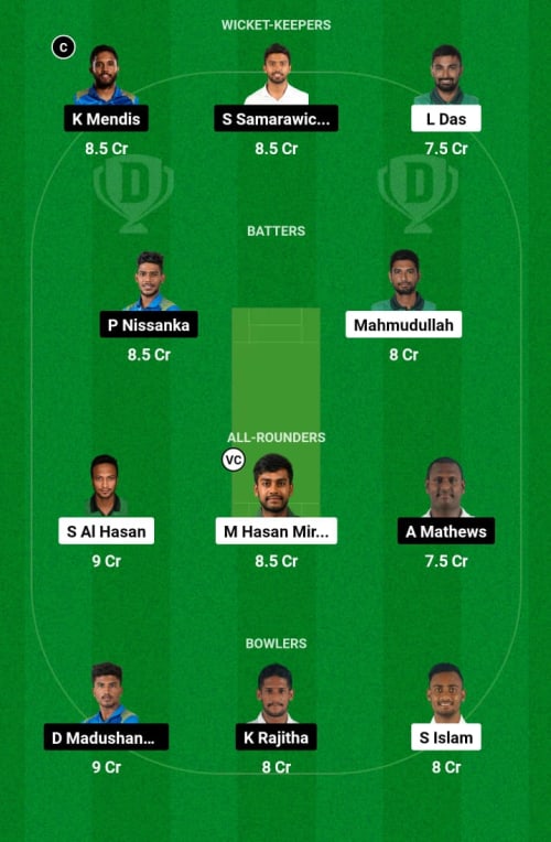 BAN vs SL Dream11 Prediction - OCB Team Prediction