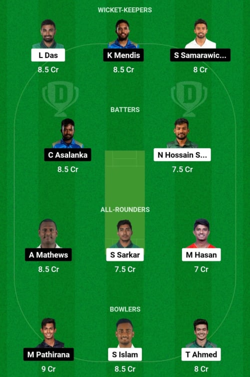 BAN vs SL Dream11 Prediction - OCB Team Prediction