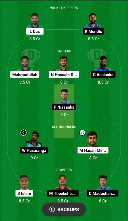 BAN vs SL Dream11 Prediction - OCB Team Prediction