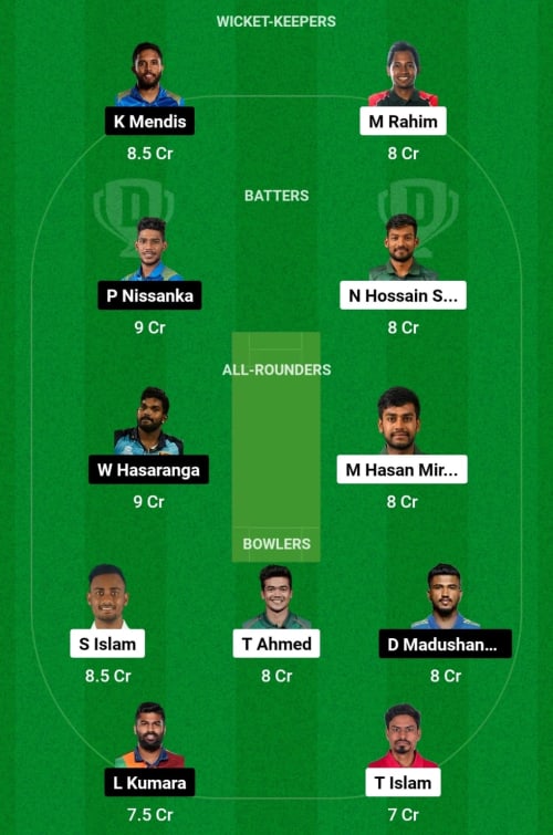 BAN vs SL Dream11 Prediction - OCB Team Prediction