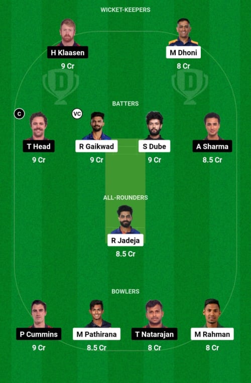 CSK vs SRH Dream11 Prediction - OCB Team Prediction