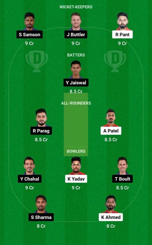 DC vs RR Dream11 Prediction - OCB Team Prediction