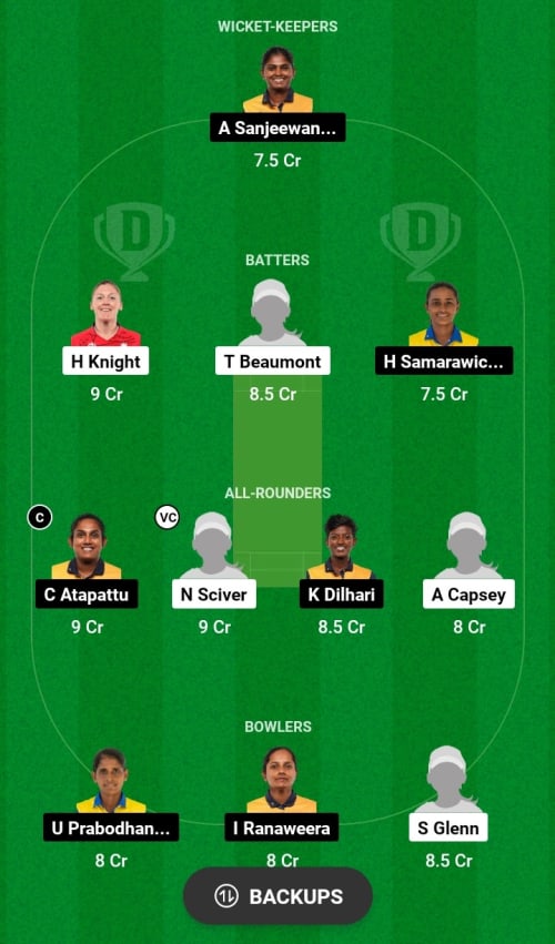 ENGW vs SLW Dream11 Prediction - OCB Team Prediction