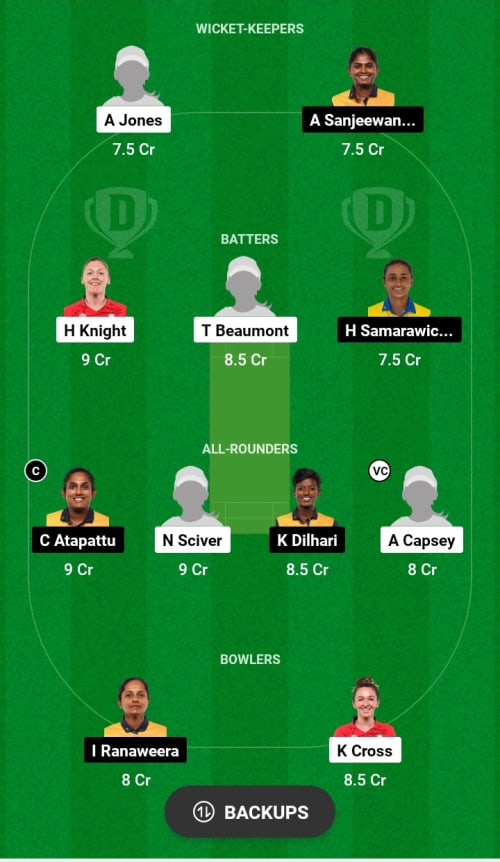 ENGW vs SLW Dream11 Prediction - OCB Team Prediction