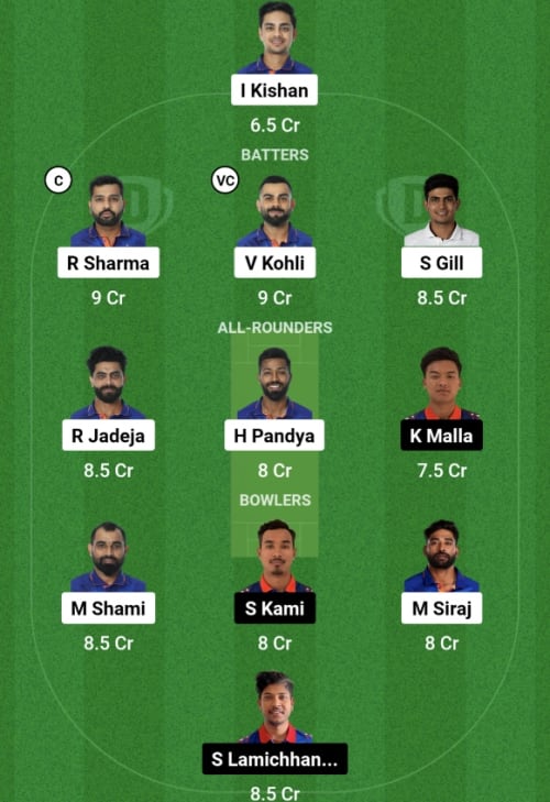 IND vs NEP Dream11 Prediction - OCB Team Prediction