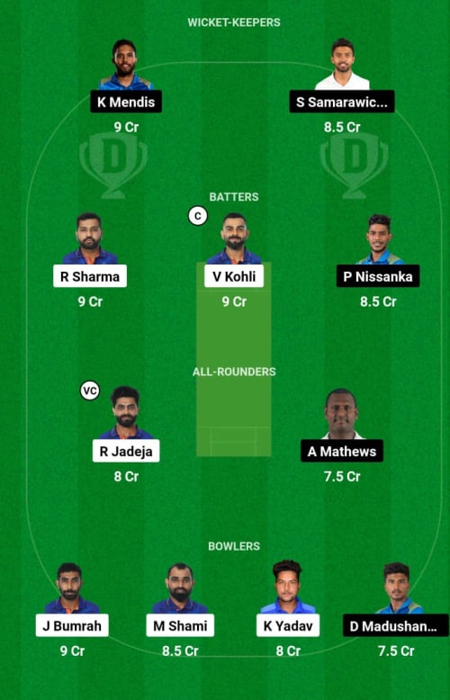 IND vs SL Dream11 Prediction - OCB Team Prediction