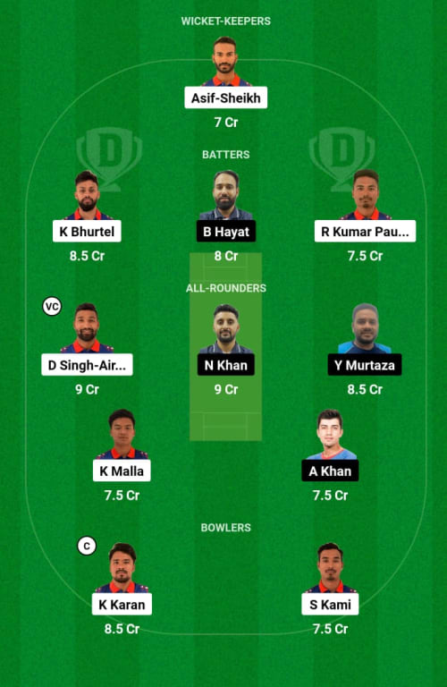 NEP vs HKG Dream11 Prediction - OCB Team Prediction